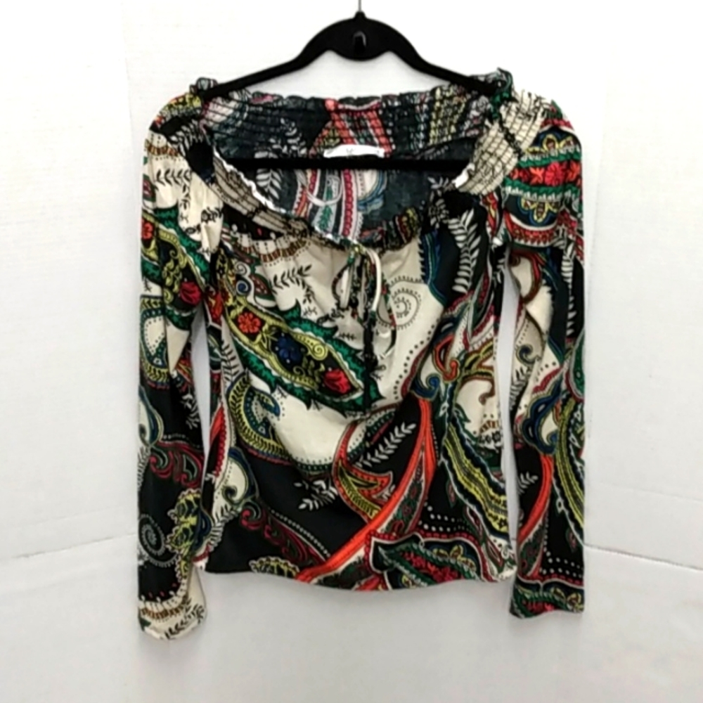 Ocean Drive Off Shoulder Tie Front Top medium